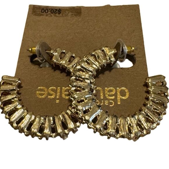 Carol Dauplaise Pink Crystal Earrings - Picture 3 of 4